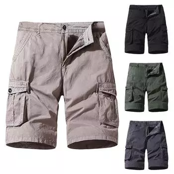 Мужские летние повседневные на открытом воздухе повседневные комбинезоны с карманами в стиле пэчворк Спортивные шорты Брюки L