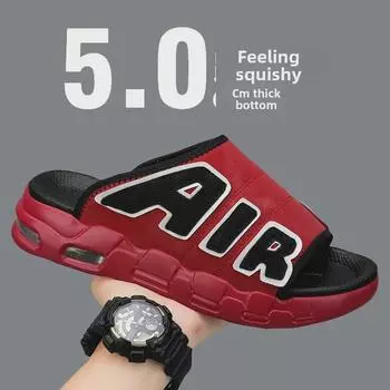 «Мужские летние повседневные сандалии на толстой подошве с воздушной подушкой»: 6 цветов Size 40 бежевый/чёрный