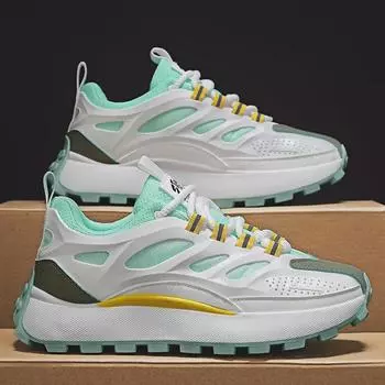 Мужские летние повседневные спортивные кроссовки из дышащей сетки — легкие и удобные туфли Forrest Gump Dad для студентов и подростков. 44 синий/белый