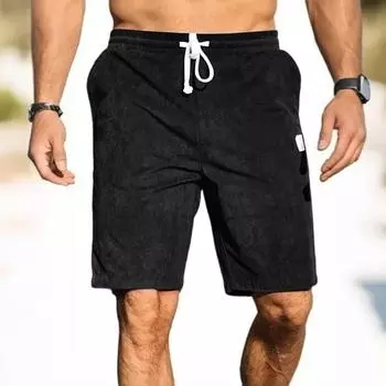Мужские летние повседневные, свободные, спортивные, универсальные шорты и брюки L чёрный