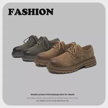 Мужские летние ретро-туфли британского стиля на шнуровке в стиле кэжуал из кожи для работы на открытом воздухе 2023 года 41