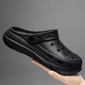 Мужские летние сабо, верхняя одежда, тапочки, для спорта на открытом воздухе, нескользящие, износостойкие, пляжные сандалии 45 белый