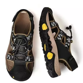 Мужские летние сандалии FashionBrand, высококачественная повседневная обувь, мужские пляжные тапочки ручной работы, нескользящие, мягкие, удобные мокасины для ходьбы 38