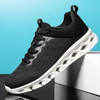 Мужские летние сетчатые кроссовки для бега, дышащие, большие размеры 28-50 44 белый