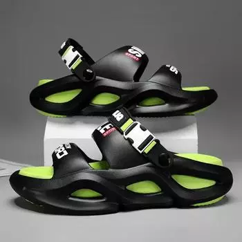 Мужские летние шлепанцы, ультра-удобные сандалии на толстой подошве с дышащим материалом EVA для активного отдыха в помещении, на пляже, в бассейне, в аквапарке 36-37 белый