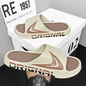 Мужские летние шлепанцыМягкая подошваБесшумные сандалииПарные домашние и уличные спортивные пляжные шлепанцы 42-43 (M)