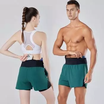 Мужские летние шорты для бега по пересеченной местности, марафона, поддельные двухкомпонентные шорты с защитой от воздействия окружающей среды и карманом S