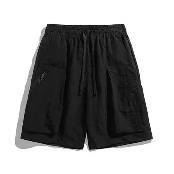 Мужские летние шорты для спецодежды в стиле ретро, облегающие свободные укороченные брюки, универсальные повседневные брюки XXXL