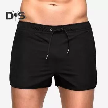 Мужские летние шорты с полой сеткой и эластичной резинкой на талии, сплошной цвет, быстросохнущие шорты для серфинга, фитнеса, спорта, фитнеса, повседневная одежда, пляжные шорты M красный