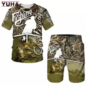 Мужские летние шорты с рыбой, мужская одежда для охоты, кемпинга, 3d принт, спортивные бестселлеры, спортивные костюмы, спортивная одежда S
