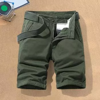 Мужские летние шорты, свободные брюки со средней талией, сплошной цвет, прямые карманы, спортивные повседневные брюки до колена, пляжные короткие брюки 29 армия зеленый