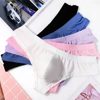 Мужские летние стринги с низкой посадкой, трусы в рубчик из ледяного шелка, однотонное высокоэластичное нижнее белье, трусы с гладкими линиями M