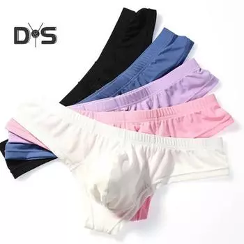 Мужские летние стринги с низкой посадкой, трусы в рубчик из ледяного шелка, однотонное высокоэластичное нижнее белье, трусы с гладкими линиями M