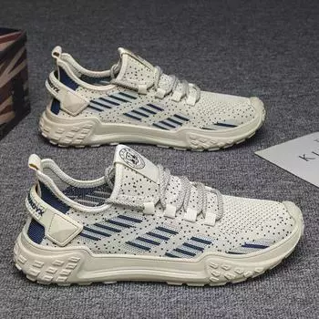 Мужские летние свежие повседневные кроссовки с дышащей сеткой, оригинальные удобные легкие спортивные кроссовки для мужчин 39 чёрный