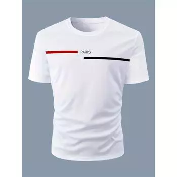 Мужские летние свободные футболки из 100% хлопка с принтом S