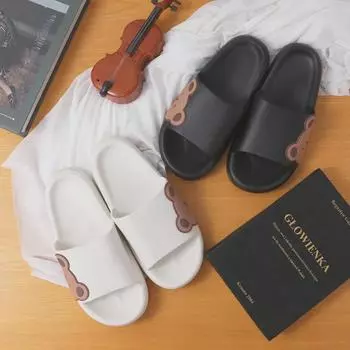 Мужские летние тапочки и женские мягкие сандалии, домашняя обувь для пар с героями мультфильмов, шлепанцы с медведями 40-41