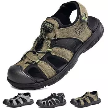 Мужские летние тапочки на мягкой подошве, дышащая пляжная обувь Baotou, повседневная уличная обувь 40