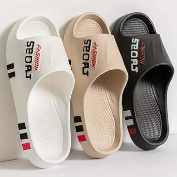 Мужские летние тапочки Нескользящие шлепанцы Для дома и улицы Пляжные Душевые Шлепанцы 40-41 белый