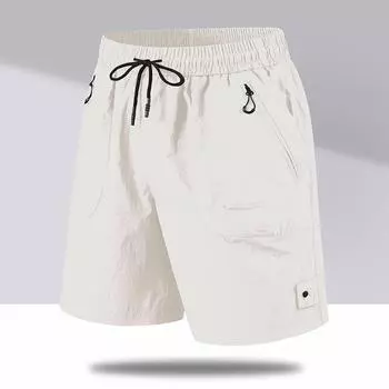 Мужские летние тонкие шорты прямого кроя для улицы, корейская версия, универсальные, быстросохнущие, бриджи, свободные шорты прямого кроя в стиле кэжуал для мужчин XXXXL белый