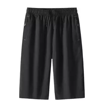 Мужские летние уличные модные базовые свободные дышащие быстросохнущие повседневные шорты XXXXXL чёрный