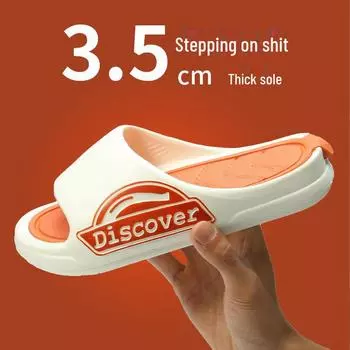 Мужские летние уличные нескользящие модные сандалии и тапочки на толстой подошве для пляжных видов спорта 36/37 чёрный/белый