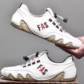 Мужские лоферы 38–46, свадебные туфли на плоской подошве, дышащая повседневная обувь для ленивых, мягкие мужские модельные туфли 38 белый