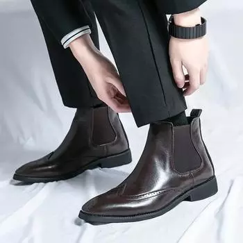 Мужские лоферы из дышащей кожи для мужчин, деловая офисная обувь для мужчин, мокасины для вождения, удобные туфли с кисточками 6.5 чёрный