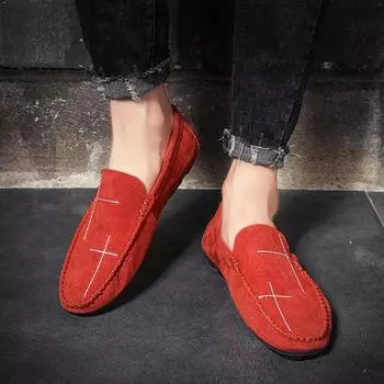 Мужские лоферы, летние деловые повседневные мокасины, мужские туфли на плоской подошве, осенние классические удобные мужские туфли-лодочки без шнуровки, Zapatos De Hombre 38