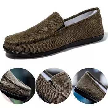 Мужские лоферы, модные брендовые мягкие мужские мокасины, лоферы, парусиновая повседневная обувь без шнуровки, мужская уличная прогулочная мужская обувь 38 чёрный