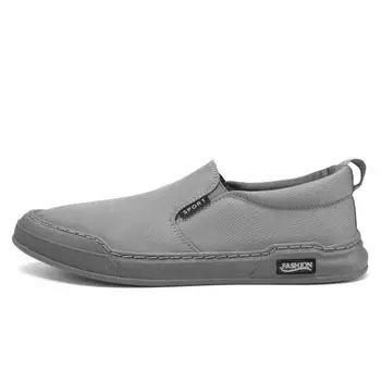 Мужские лоферы, новый стиль, повседневная обувь, мужские летние слипоны для ходьбы, парусиновые кроссовки, мужские 2024 39 чёрный