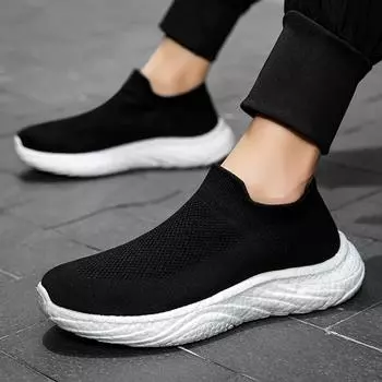 Мужские лоферы Tide для отдыха, прогулочная обувь без шнуровки, повседневные кроссовки, дорожная обувь для пожилых людей 36 чёрный