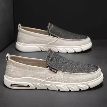 Мужские лоферы, удобные мужские мокасины на плоской подошве, модная обувь, мужские топсайдеры без шнуровки для мужчин, повседневная обувь 44 серый