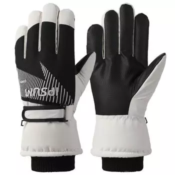Мужские лыжные перчатки Осень и Зима Уличные для езды на электровелосипеде Холодостойкие Ветрозащитные Плюс Бархатные Утепленные Теплые Перчатки с сенсорным экраном Average size