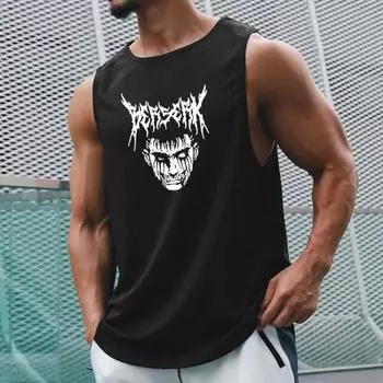 Мужские майки для тренировок, быстросохнущие рубашки без рукавов из ткани, обрезанные, облегающие футболки для бодибилдинга и спортзала, майка 3XL белый