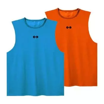 Мужские майки с круглым вырезом без рукавов, спортивный жилет, быстросохнущий облегающий жилет для бодибилдинга и фитнеса L оранжевый