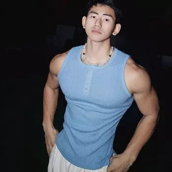 Мужские майки-топы для фитнеса без рукавов с круглым воротом, трикотажные, тонкие, повседневные, спортивные, мужские жилеты M синий