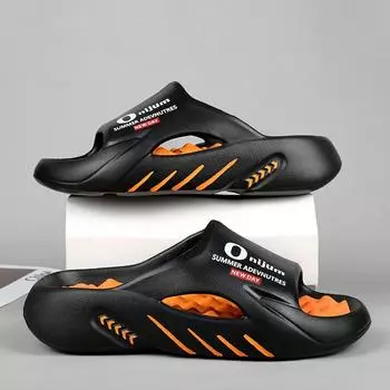 Мужские массажные тапочки, домашние и уличные сандалии, пляжная повседневная обувь, мужские тапочки на удобной подошве, большой размер 46-47 белый