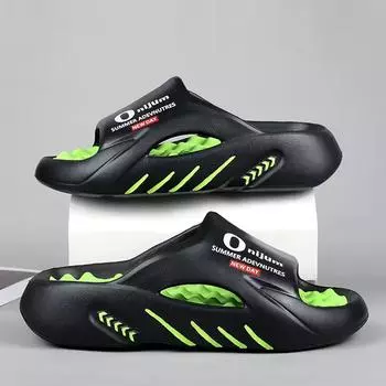 Мужские массажные тапочки, домашние и уличные сандалии, пляжная повседневная обувь, мужские тапочки на удобной подошве, большой размер 46-47 белый