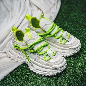 Мужские массивные дизайнерские кроссовки для бега, повседневная обувь, модная легкая мужская обувь для тенниса, спорта и фитнеса 39 белый