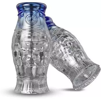 Мужские мастурбаторы секс-игрушки для мужчин, карманная киска Sucker Stroker, прозрачная с текстурированной вагиной, минет, пенис, рукав для взрослых, секс-игрушки для мужчин