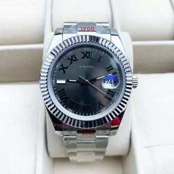 Мужские механические часы 41 мм, водонепроницаемые, автоматические, Miyota 8215, светящийся, серый, зеленый