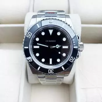 Мужские механические часы 41 мм, водонепроницаемые, Miyota 8215, керамический безель, черный, без даты