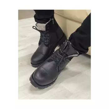 Мужские меховые сапоги на молнии