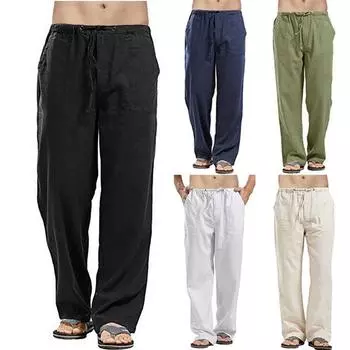 Мужские мешковатые спортивные штаны для бега, спортивные брюки с прямыми штанинами, свободные брюки M белый