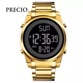 Мужские металлические электронные наручные часы Presio P2011-S, популярные корейские часы