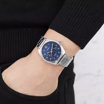 Мужские металлические наручные часы Casio с фазой Луны, как Луна и Земля
