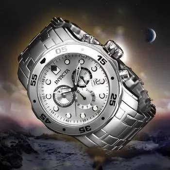 Мужские металлические наручные часы с хронографом Invicta Pro Diver Collection, большой размер. Выберите 1 из 6 типов. (сумка для покупок в комплекте)
