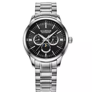 Мужские многофункциональные металлические часы Scorpion Sun & Moon SP3510M + набор инструментов для регулировки, популярные корейские часы