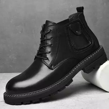 Мужские модельные ботинки из натуральной кожи, повседневная деловая обувь, мужские осенние красивые непромокаемые ботильоны высокого качества, мужские ботинки челси