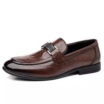 Мужские модельные туфли, мужская обувь, роскошные брендовые кожаные свадебные туфли, мужские оксфорды, официальная обувь, мужская кожаная обувь 38 чёрный